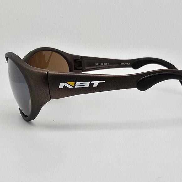 Nautica Sport Tech NST NST102 Dirt Frame Silver Mirror Lens Sunglasses 61-17-115 - Picture 3 of 12
